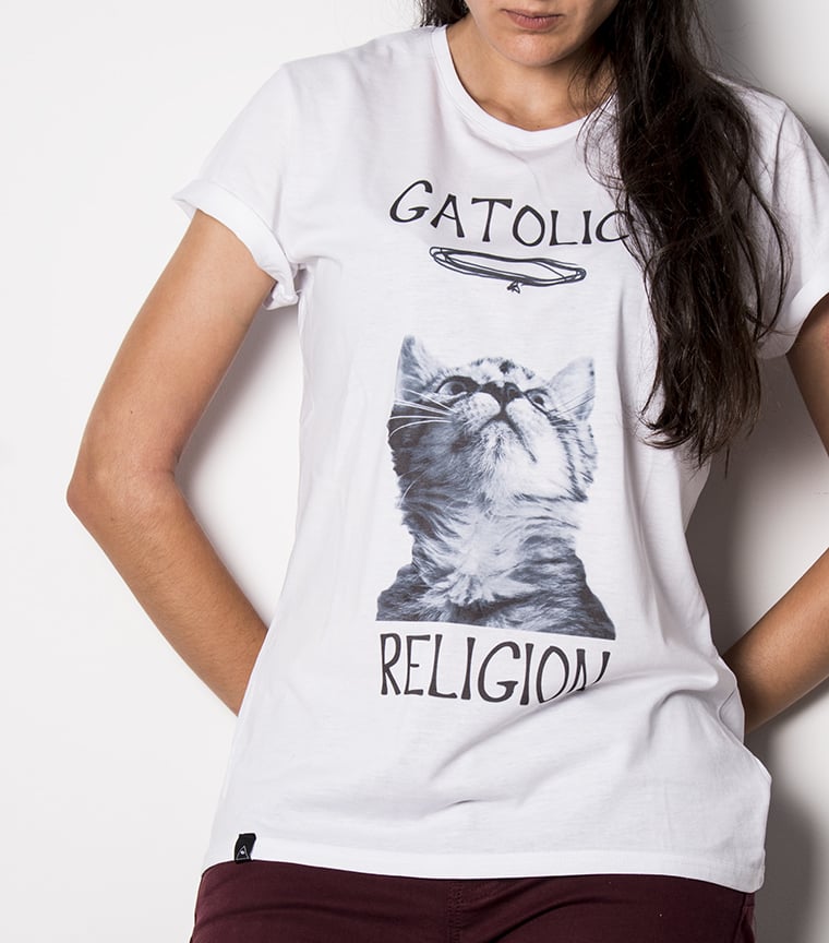 Camiseta Gatolic Religion